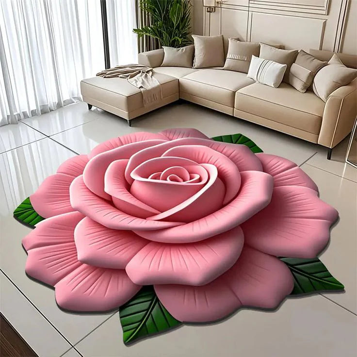 Luxury 3D Rose Flower Shape Floor Mat (Buy 1 Get 1 Free) ✨❤️🌸