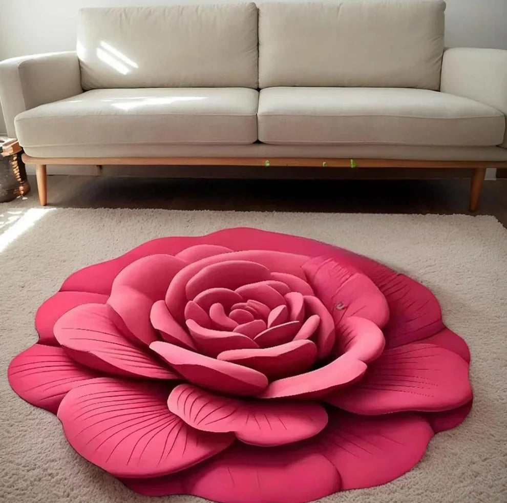 Luxury 3D Rose Flower Shape Floor Mat (Buy 1 Get 1 Free) ✨❤️🌸