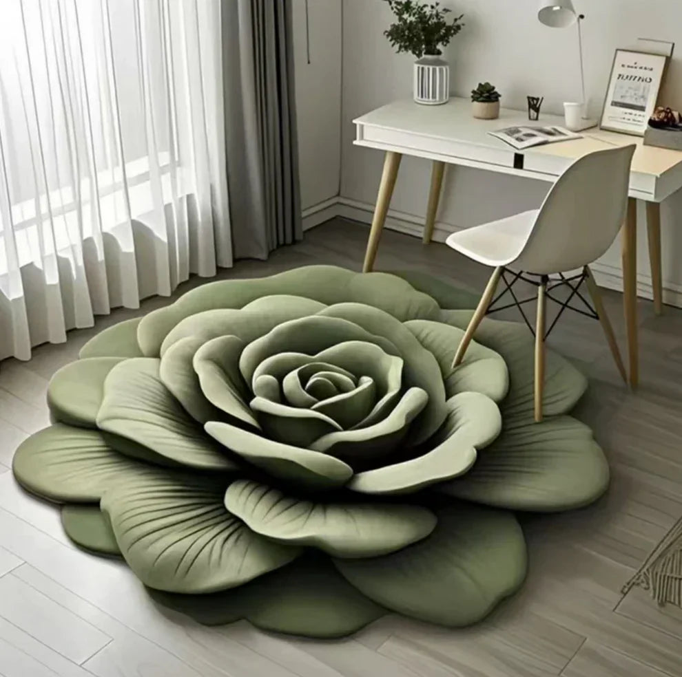 Luxury 3D Rose Flower Shape Floor Mat (Buy 1 Get 1 Free) ✨❤️🌸