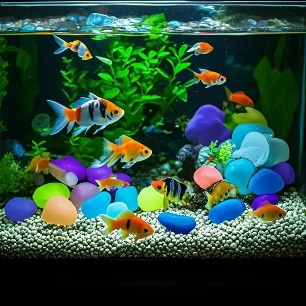 🌟 100 Glow-in-the-Dark Garden Pebbles – Luminous Stones for Garden, Pathways, Fish Tank & Decor ✨🌿🐠