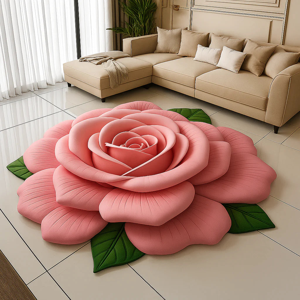 Luxury 3D Rose Flower Shape Floor Mat (Buy 1 Get 1 Free) ✨❤️🌸