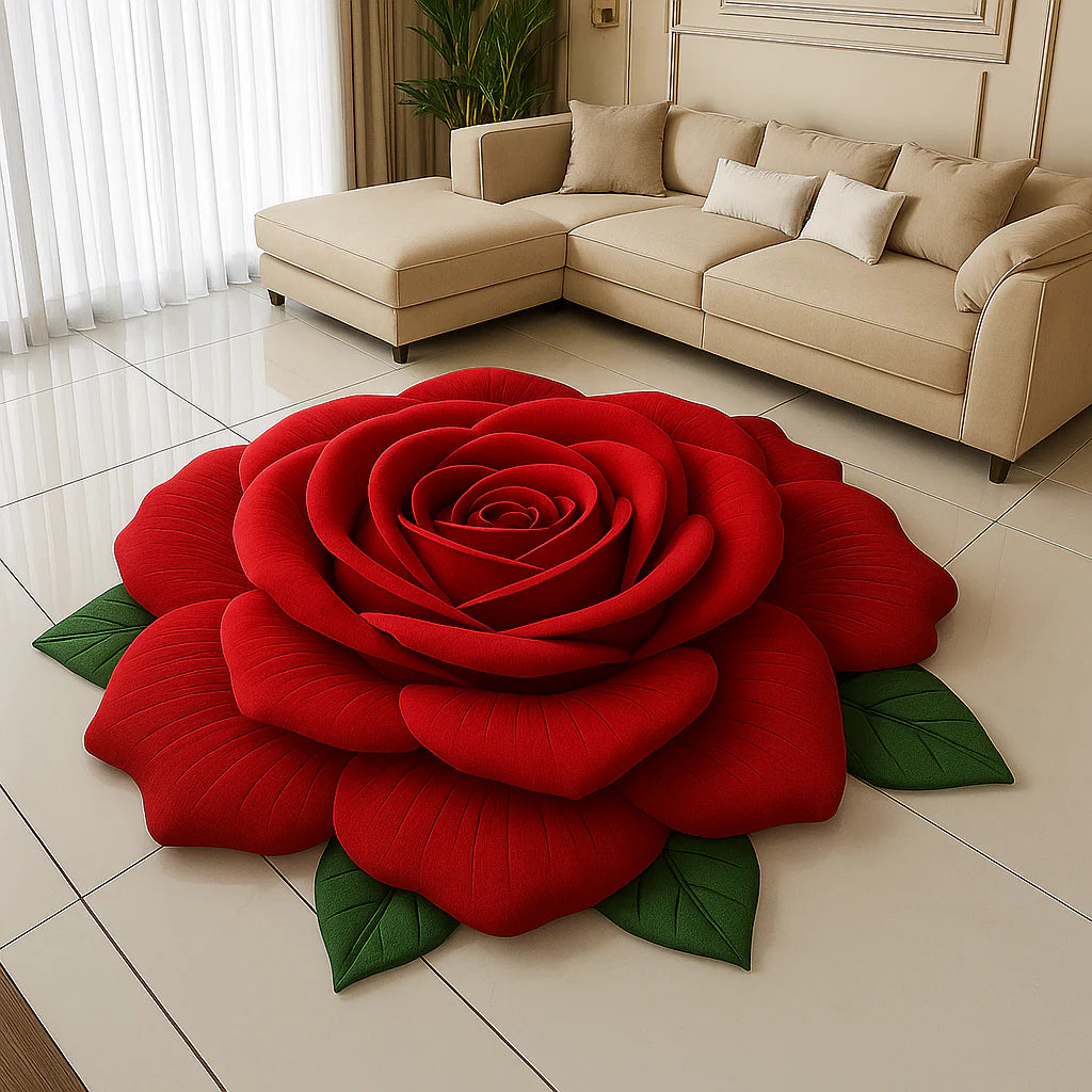 Luxury 3D Rose Flower Shape Floor Mat (Buy 1 Get 1 Free) ✨❤️🌸
