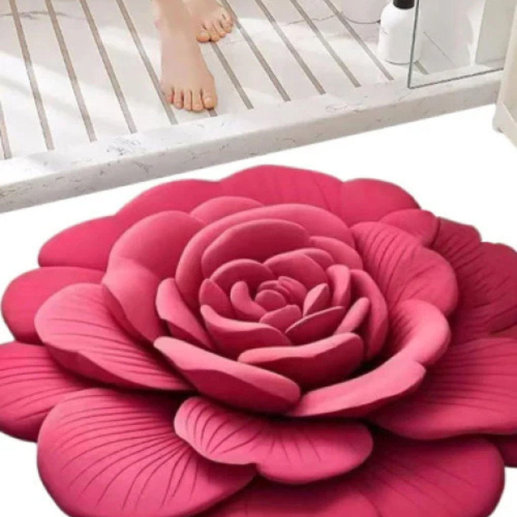 Luxury 3D Rose Flower Shape Floor Mat (Buy 1 Get 1 Free) ✨❤️🌸