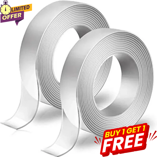 🔥 Double-Sided Nano Magic Tape – Buy 1 Get 1 FREE! ⚡