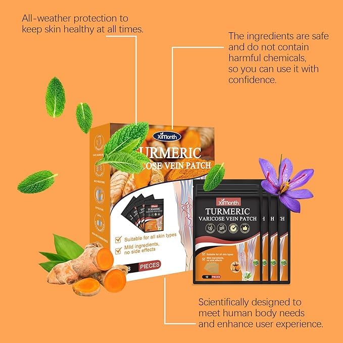 Turmeric Instant Relief Varicose Vein Patches(Buy 1 get 1 Free🔥)