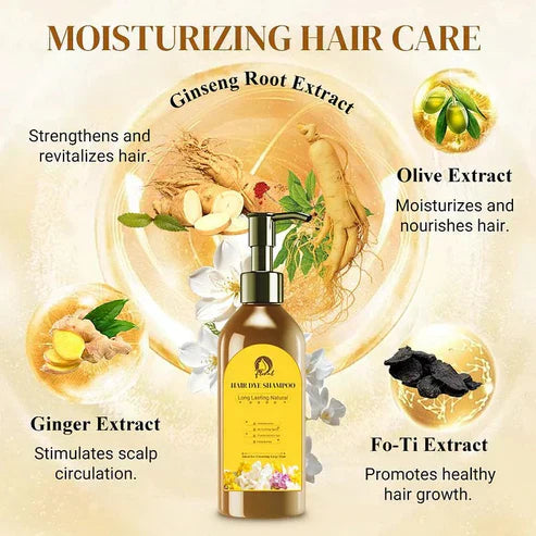 Japanese Long Lasting Natural Hair Dye Shampoo (Buy 1 Get 1 Free🔥)