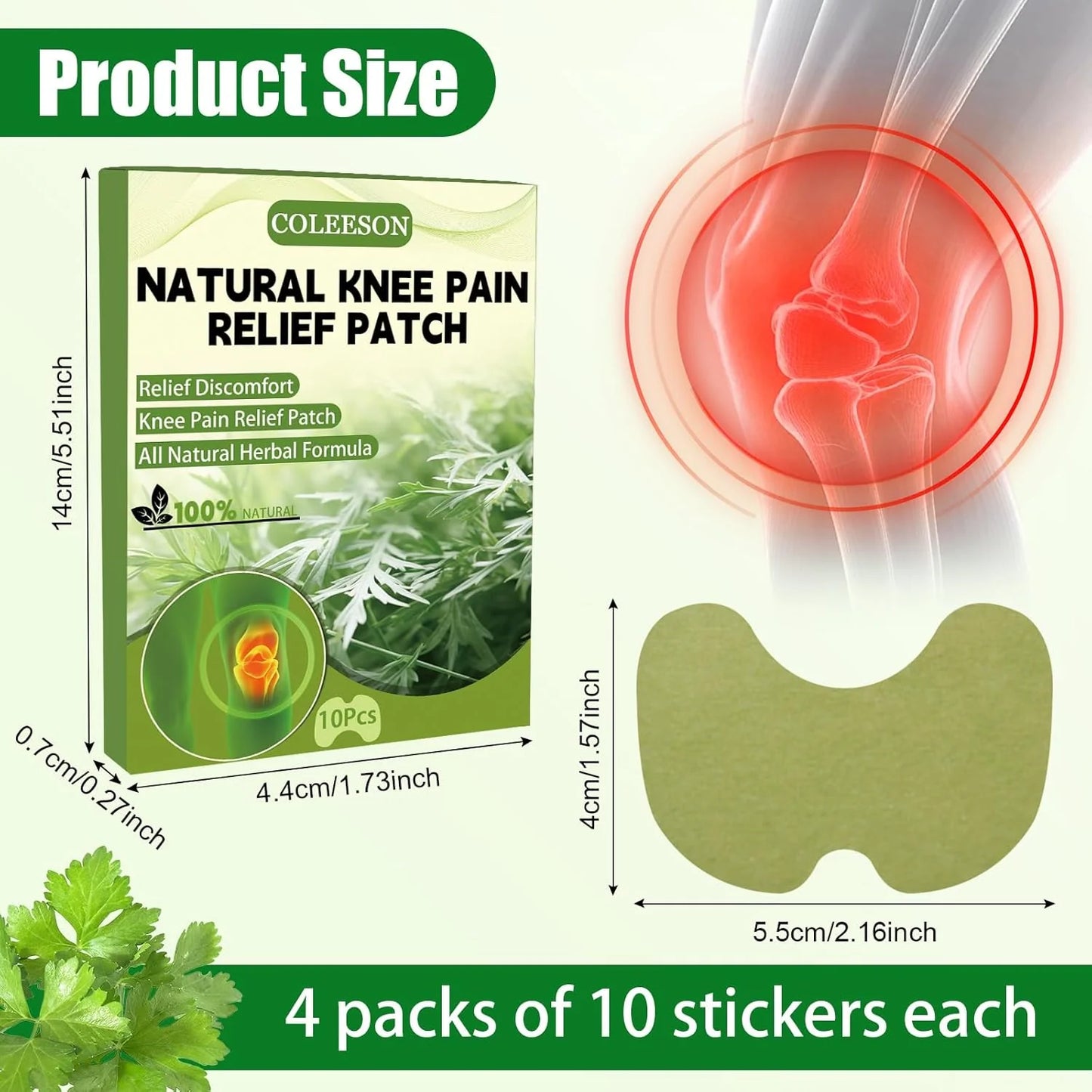 🌿 RelaxaKnee™ – Natural Pain Relief Patches